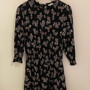 Fat Face cotton floral 3/4 sleeve spring dress